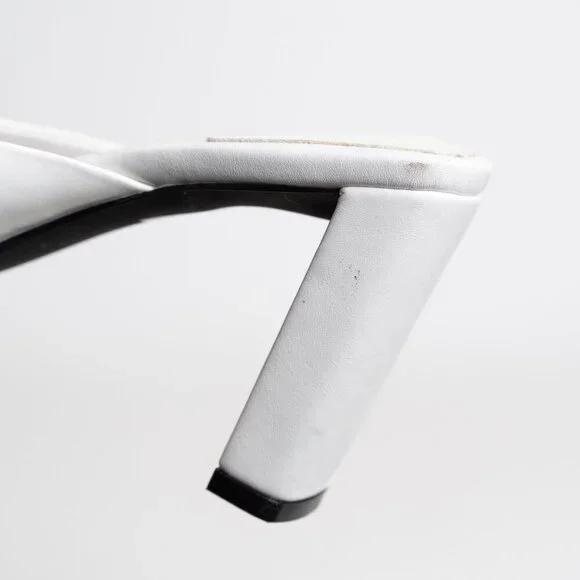 ✨ Jeffrey Campbell Square Toe Sandal Mule Inspired Heels White NEW - Picture 13 of 16